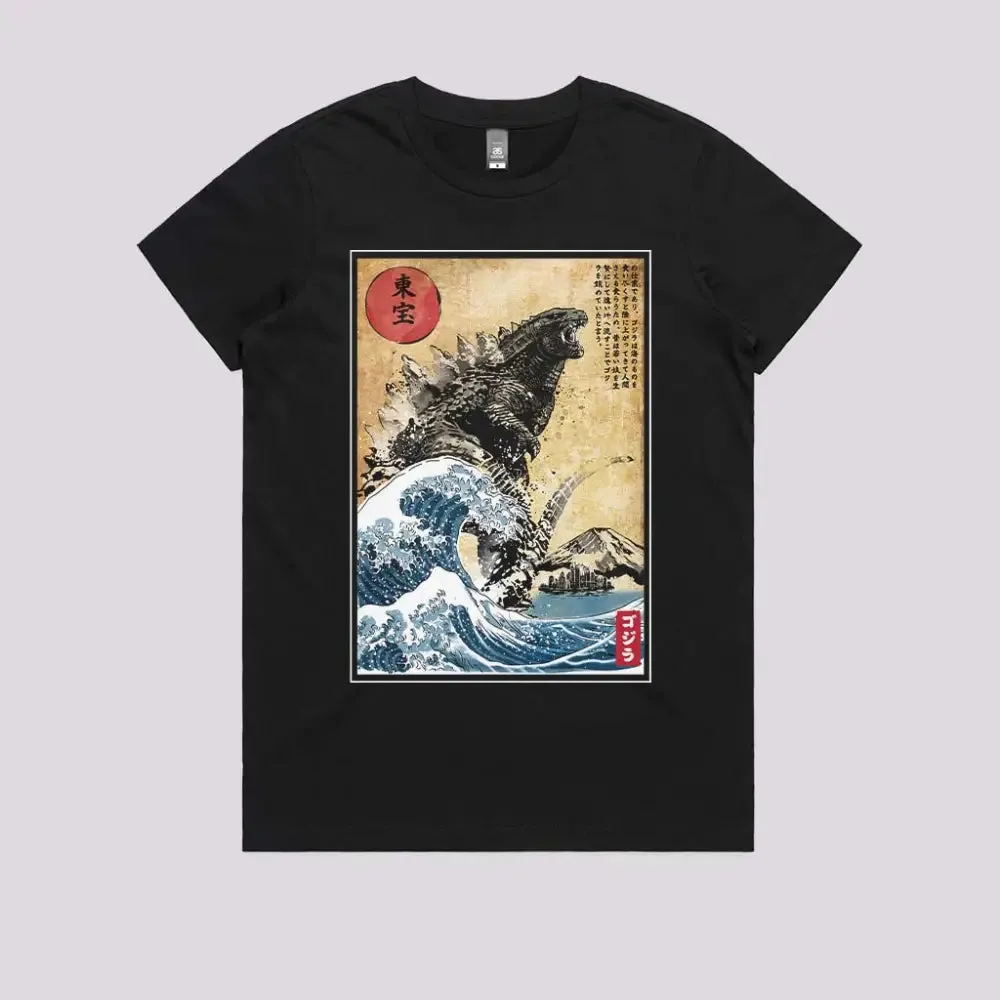 The Rise of Gojira Woodblock T-Shirt