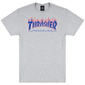 Thrasher - Patriot Flame Youth Tee Ash