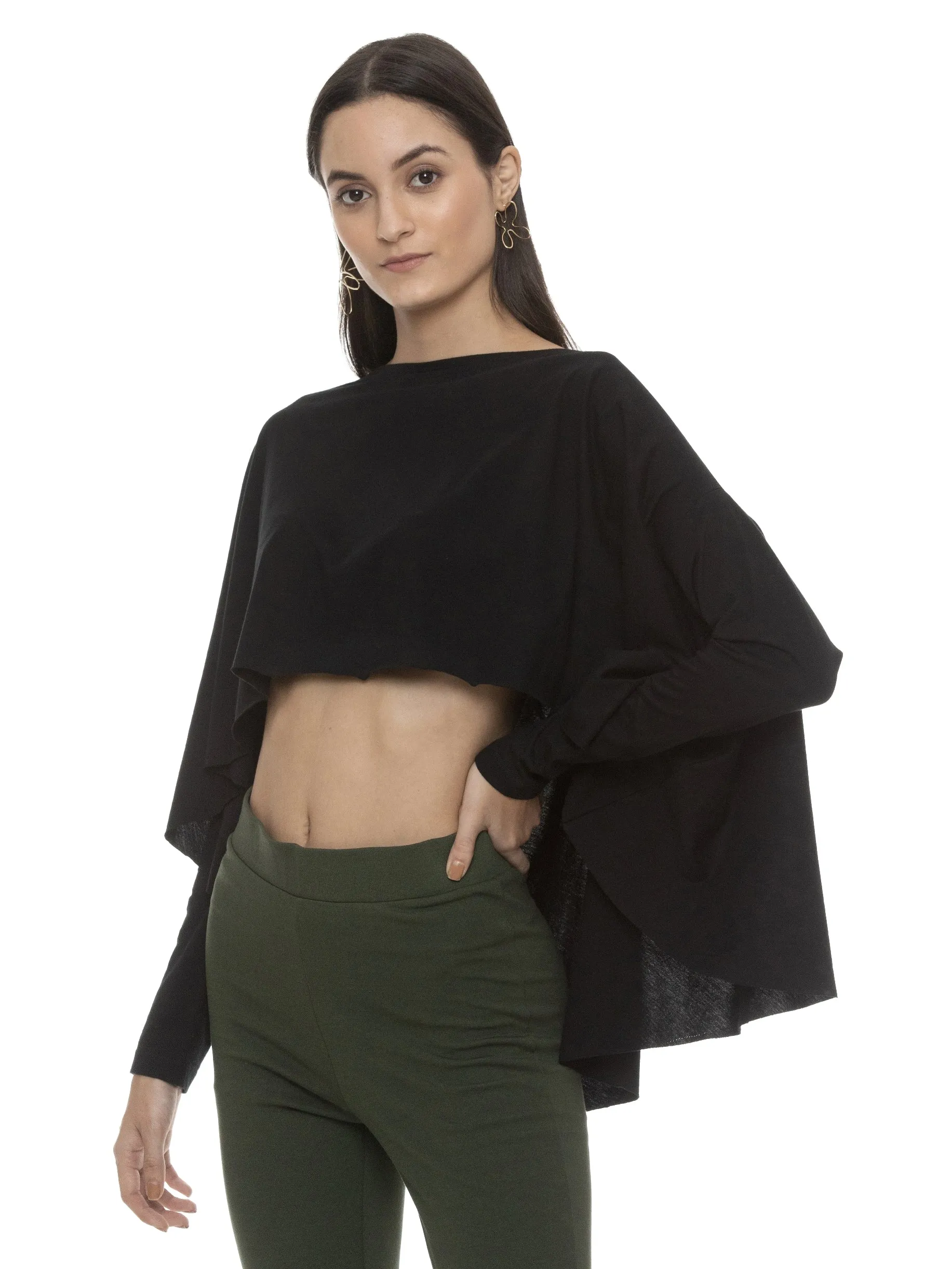 THROW & GO TOP (BLACK)