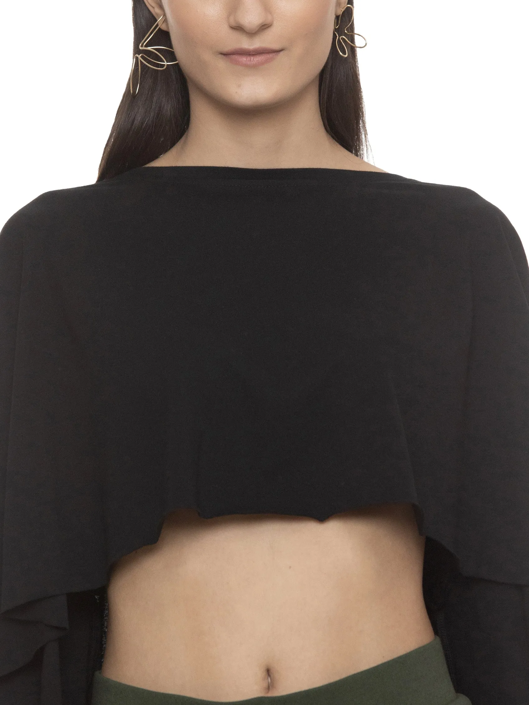 THROW & GO TOP (BLACK)