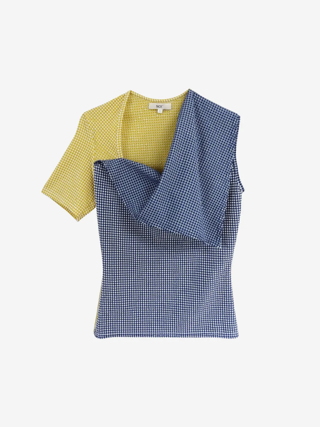 Two-Tone Front Drape Top