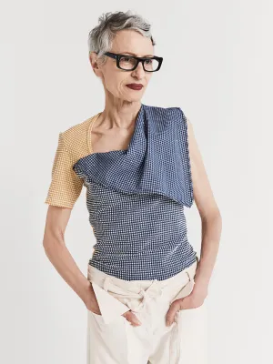 Two-Tone Front Drape Top