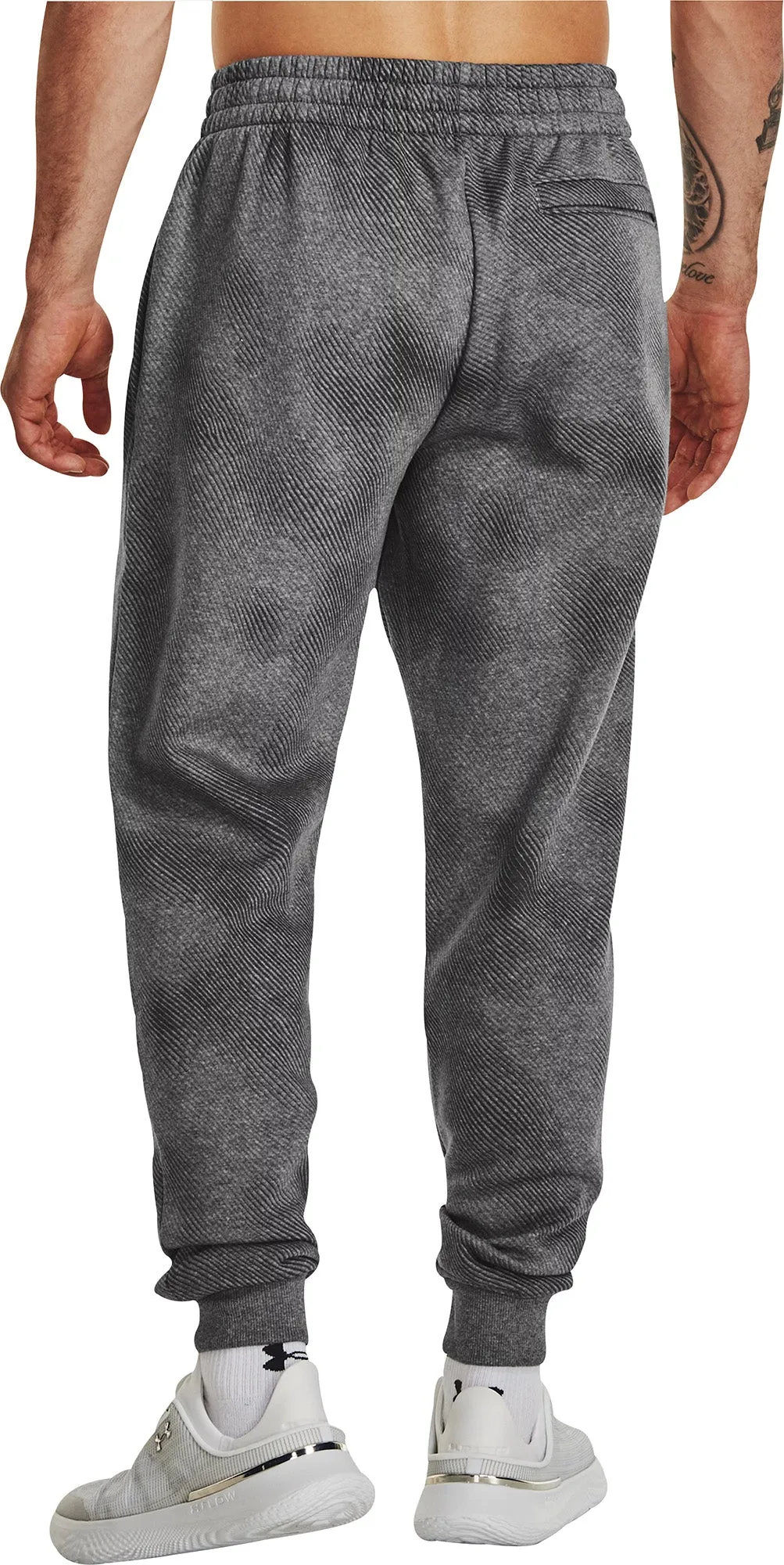 Under Armour Rival Fleece Printed Mens Training Joggers - Grey