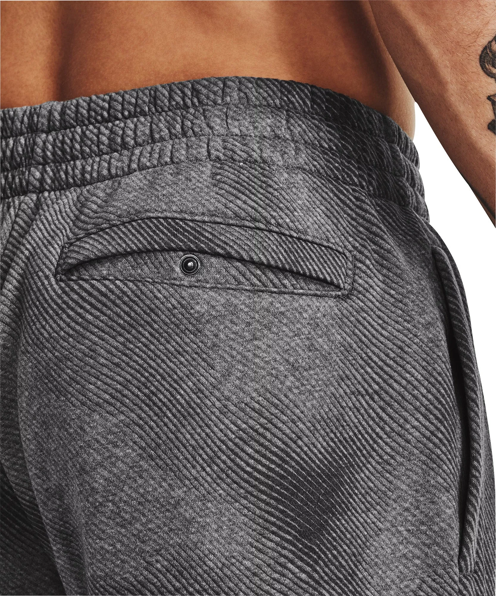 Under Armour Rival Fleece Printed Mens Training Joggers - Grey