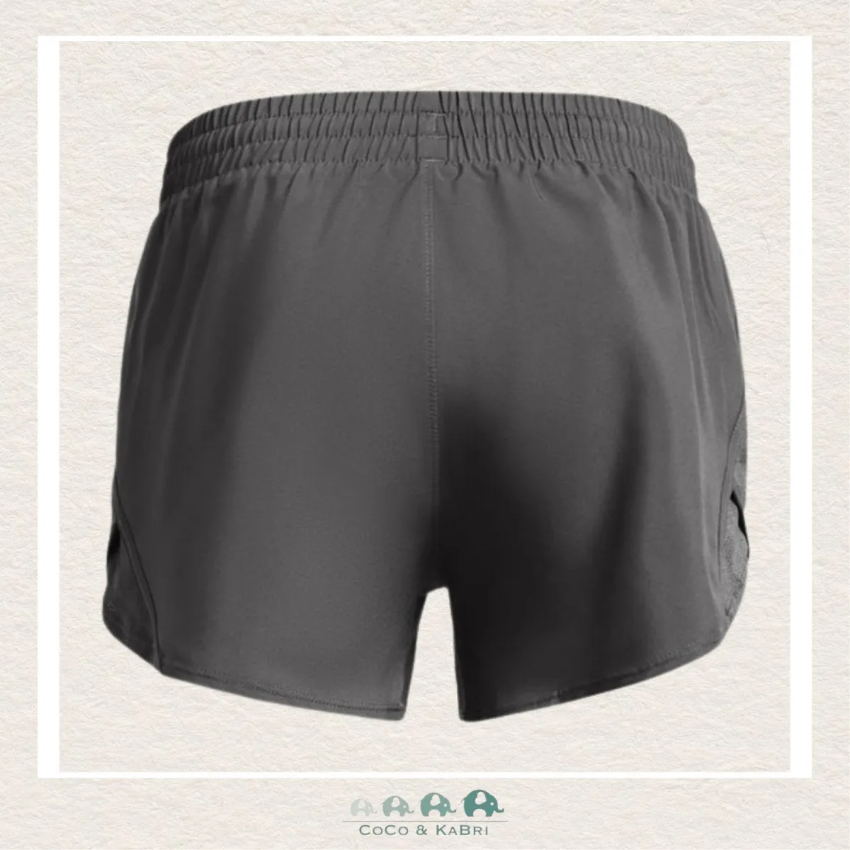 Under Armour Youth Girls' Fly-By 3 Shorts - Gray