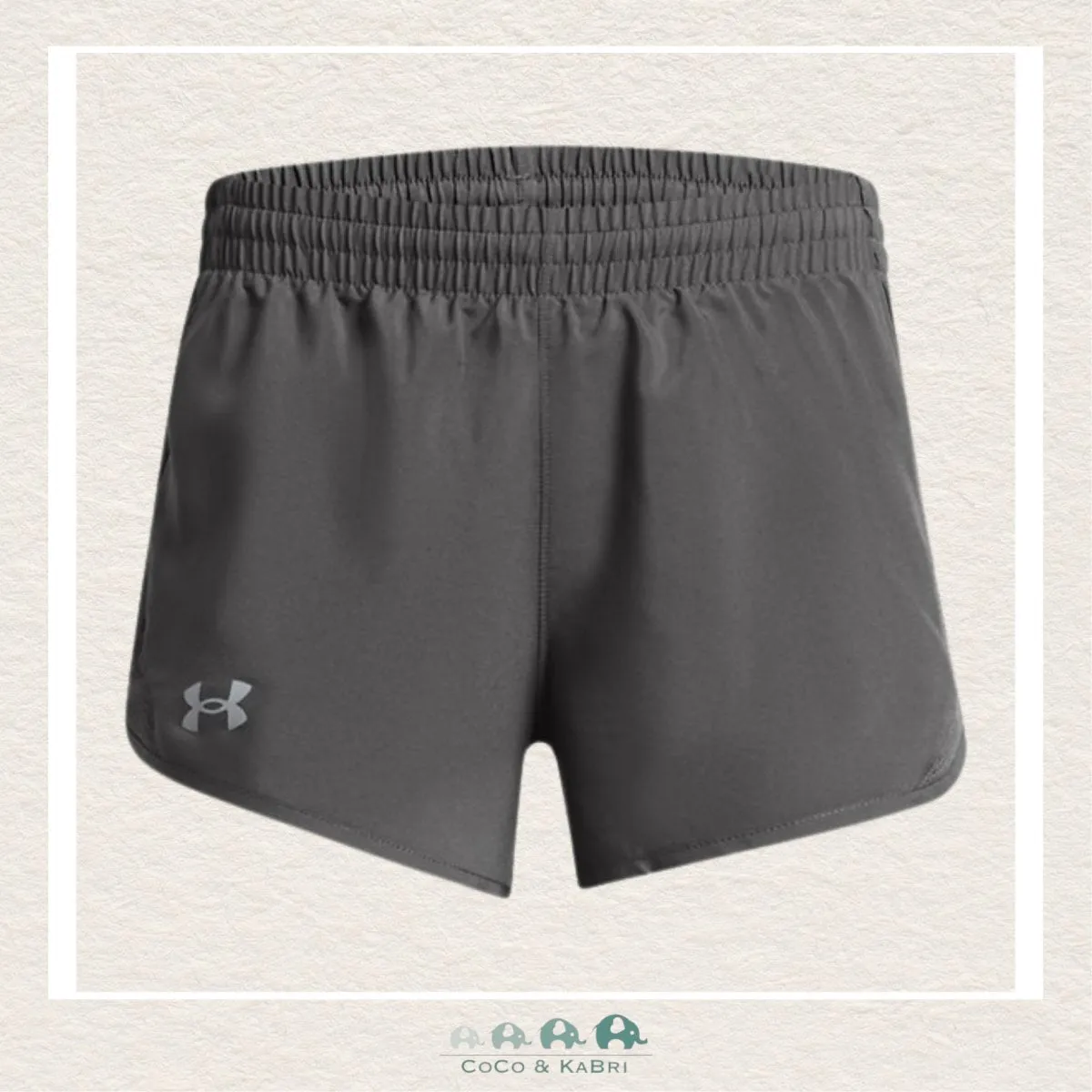 Under Armour Youth Girls' Fly-By 3 Shorts - Gray