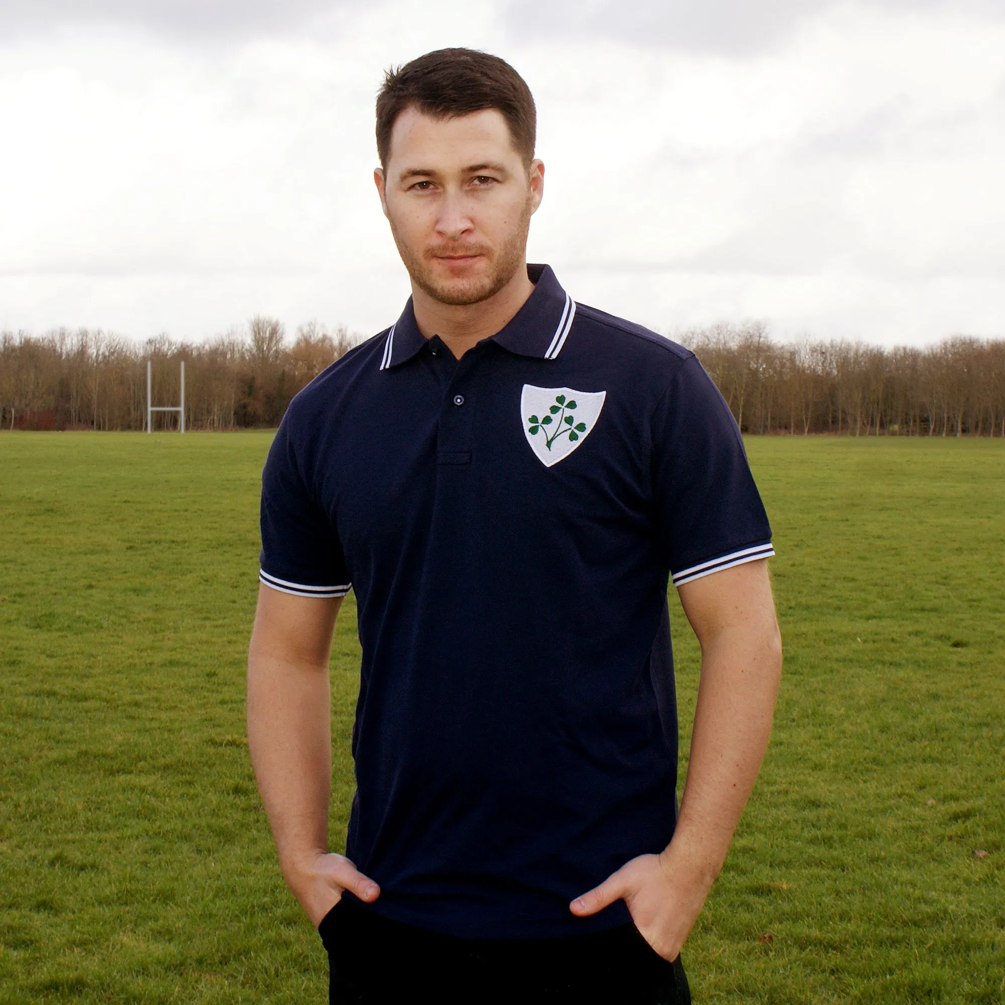 Unisex Ireland EIRE Rugby Classic Tipped Polo Shirt