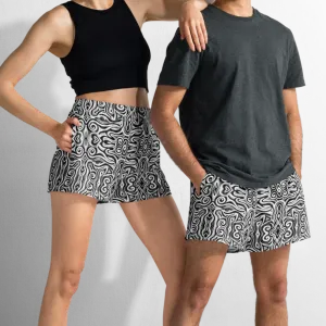 Unisex Running Shorts (Recycled Material)- "Time Travel" Design