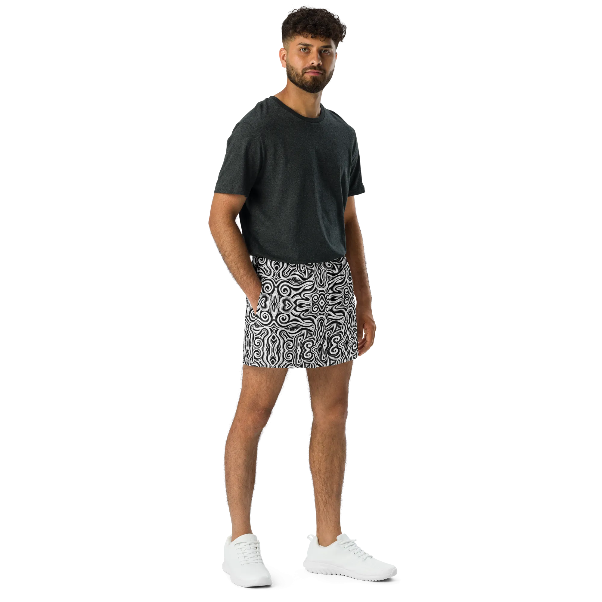 Unisex Running Shorts (Recycled Material)- "Time Travel" Design