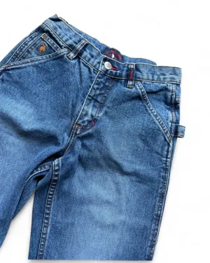 US Polo Association dark wash cargo jeans (11-12yrs)