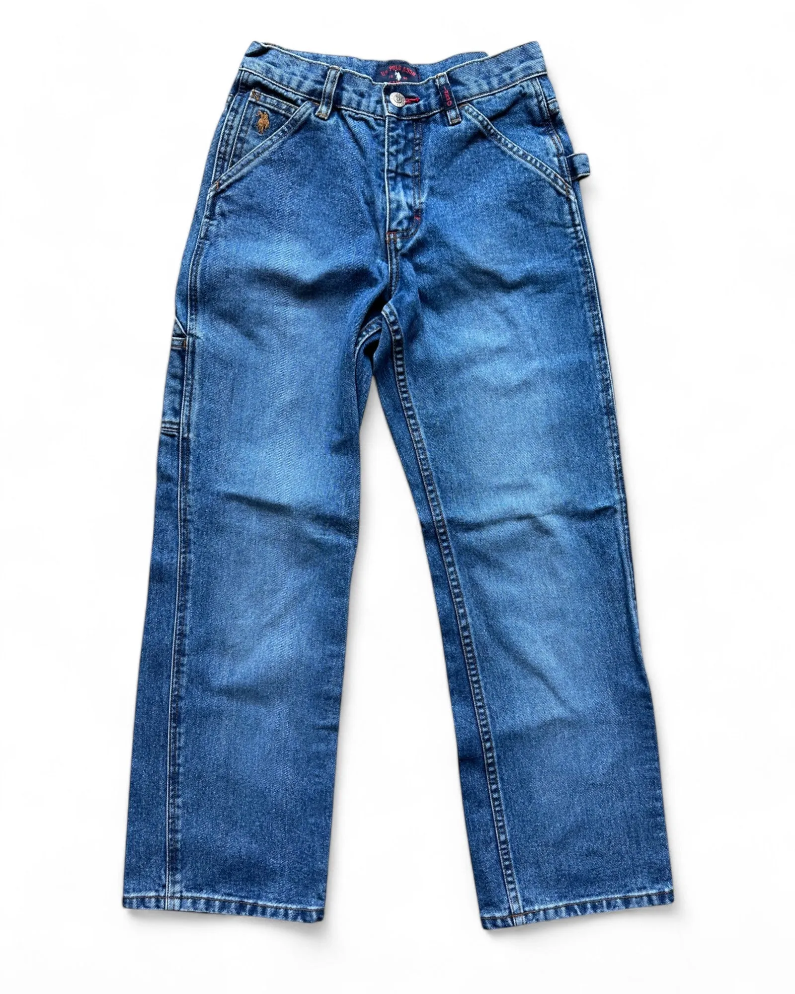 US Polo Association dark wash cargo jeans (11-12yrs)