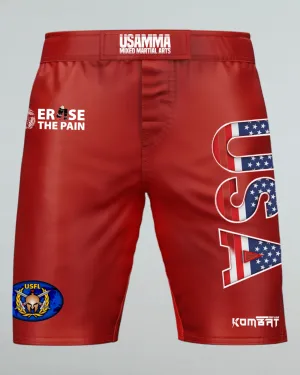 USAMMA YOUTH SHORT RED