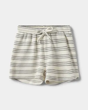 VALDESB SHORTS - Antique White w Blue