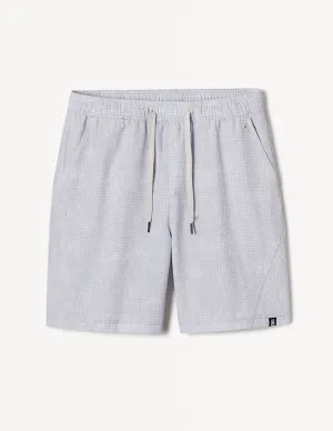 Versatility Short 7.5": Ash Grey Grid Print