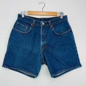 Vintage Lucky Brand Dungarees Relaxed Fit High Waisted blue Denim Mom Shorts
