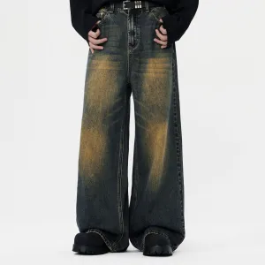 Vintage Washed Straight Leg Jeans