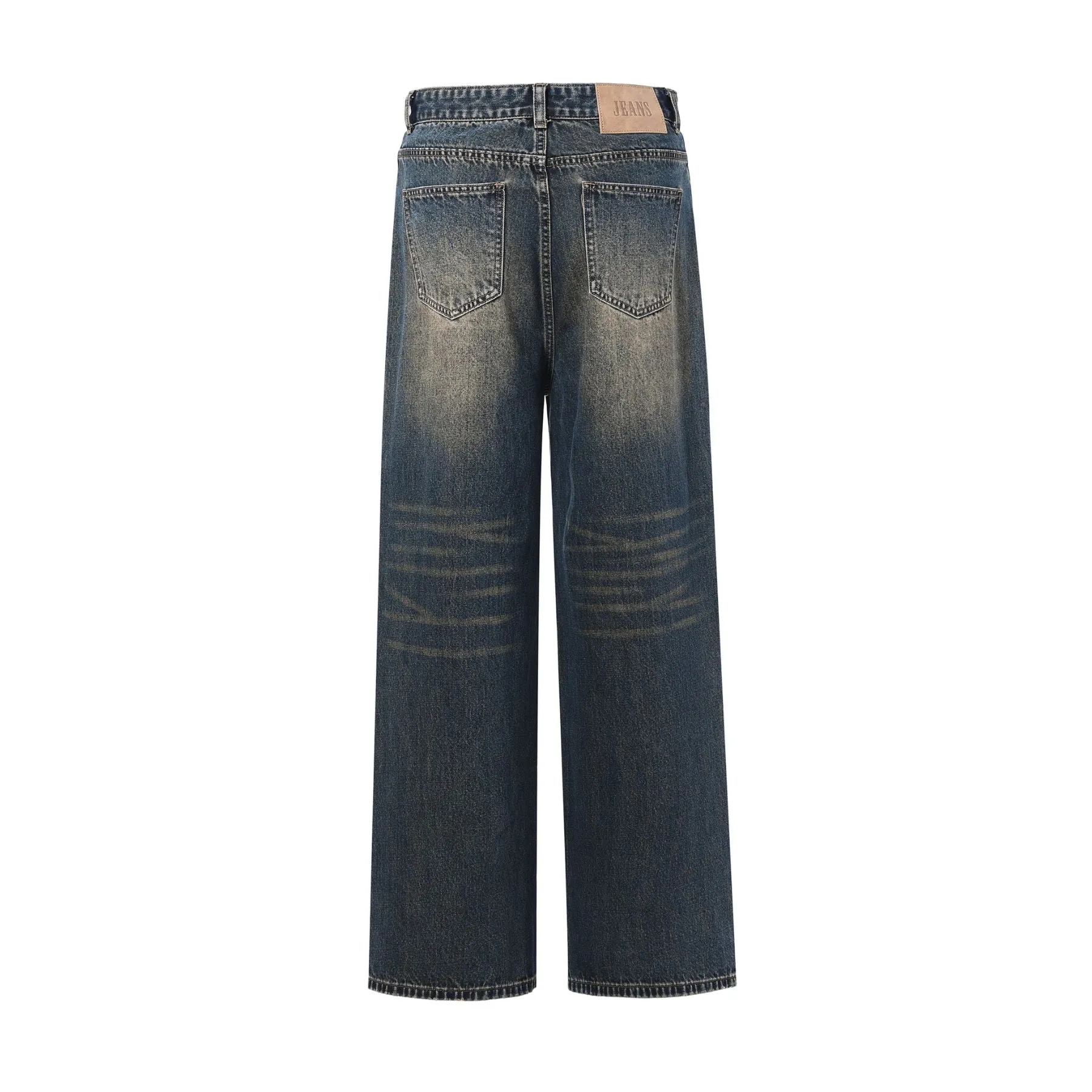 Vintage Washed Straight Leg Jeans