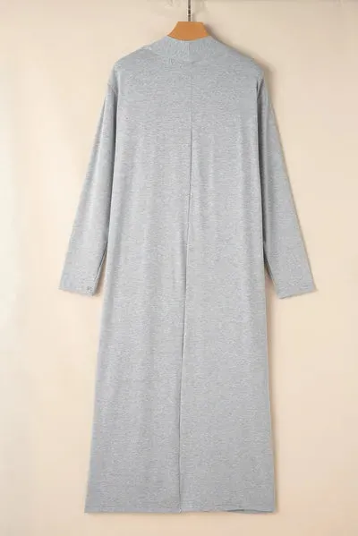 Violet Open Front Long Sleeve Cardigan and Pants Lounge Set