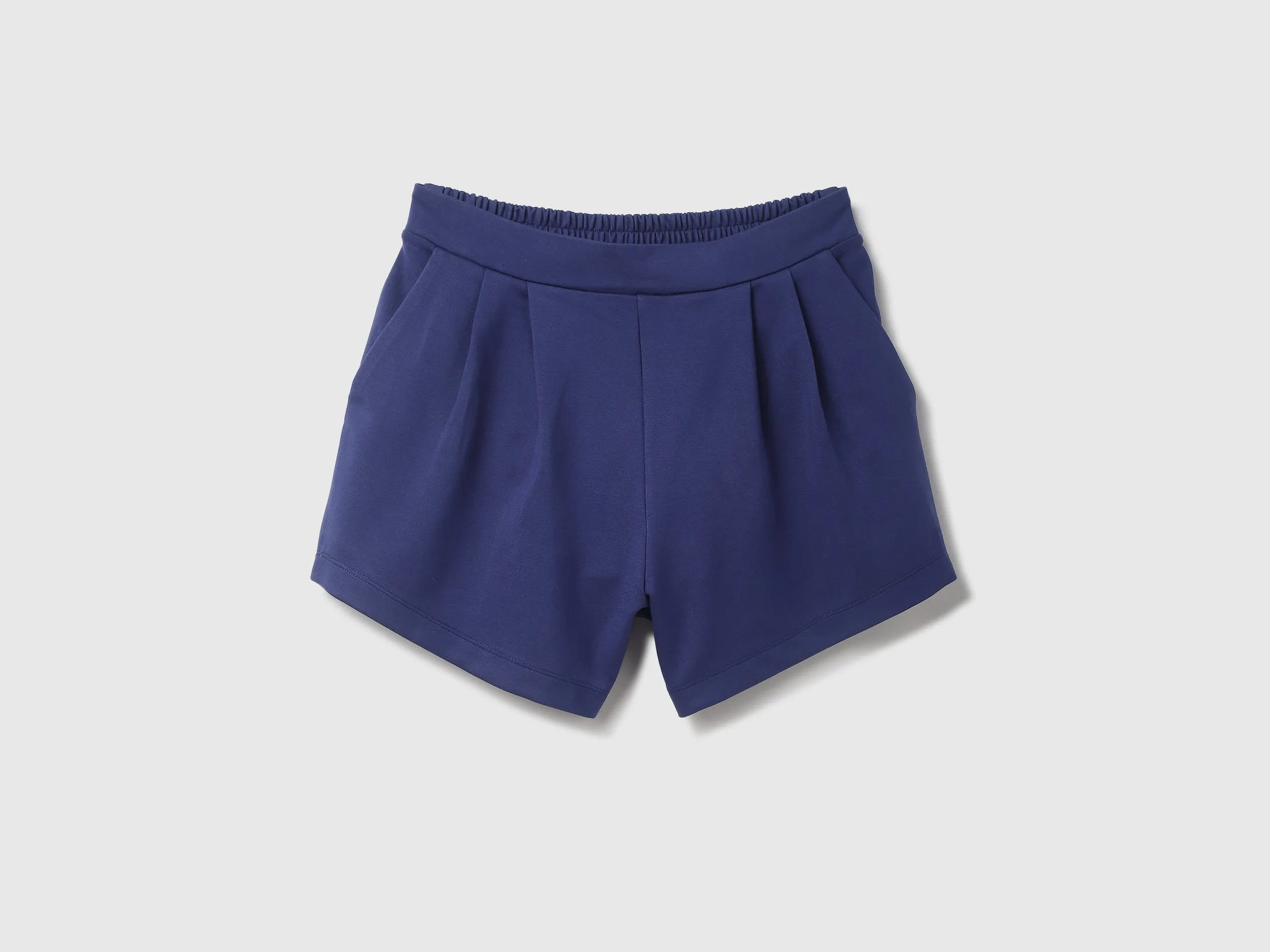Viscose Blend Solid Regular Length Women Shorts