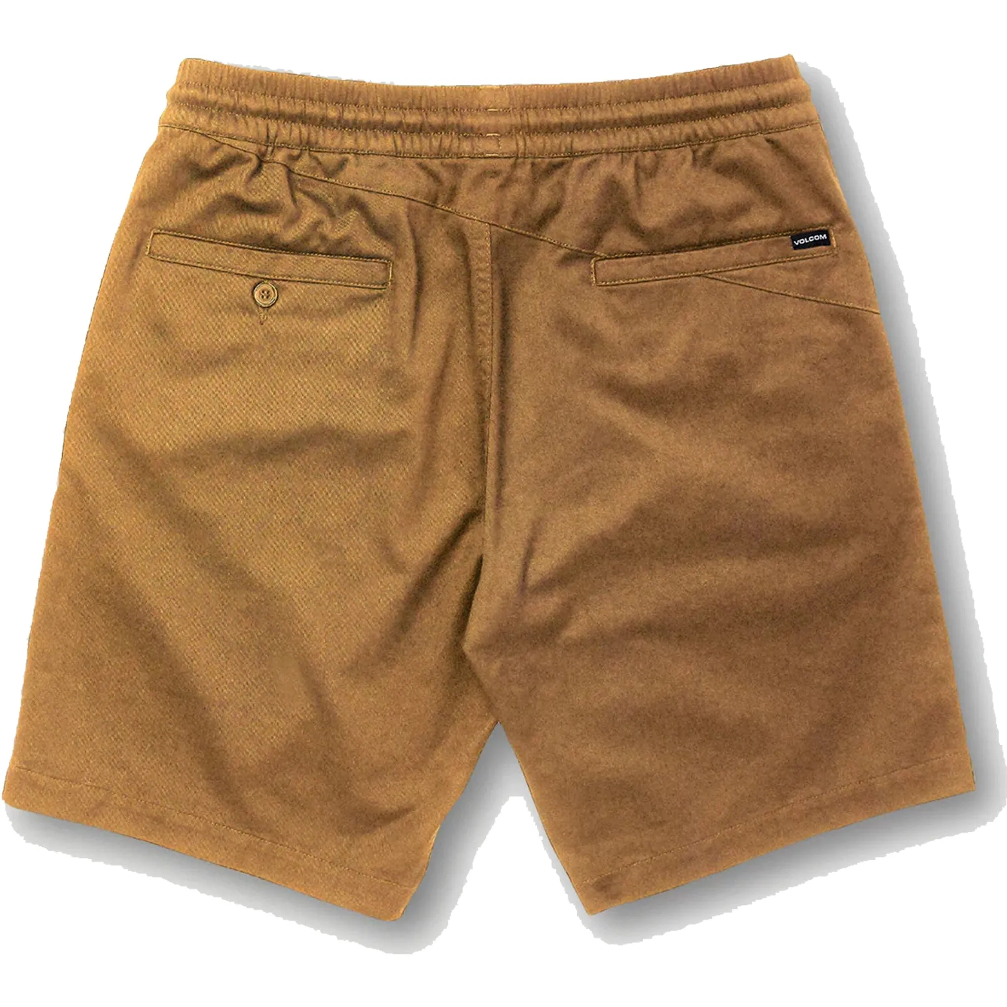 Volcom Frickin Elastic Waist Shorts Dark Khaki