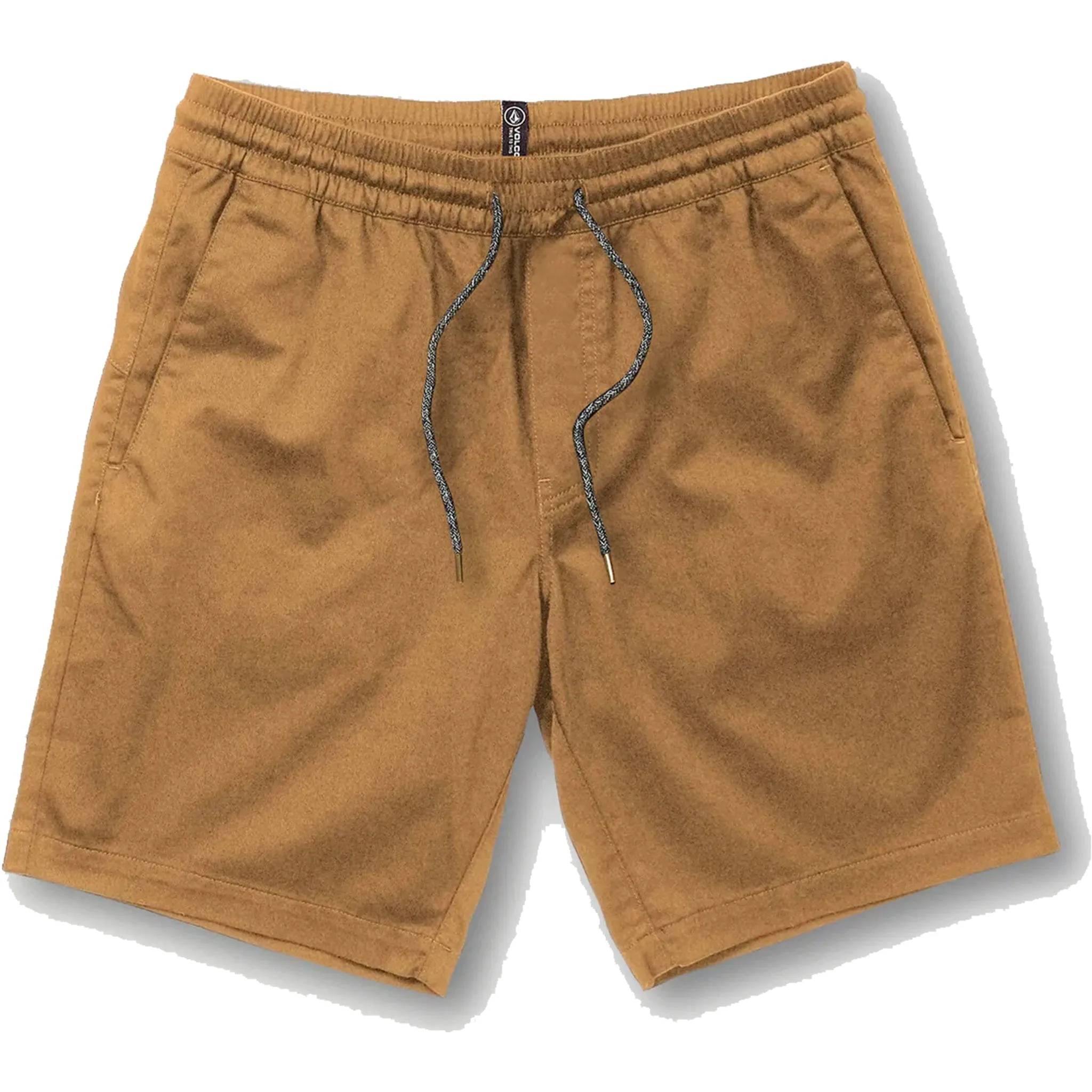 Volcom Frickin Elastic Waist Shorts Dark Khaki