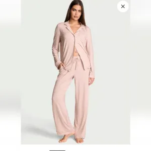 VS Victoria's Secret model long pajama set Pink Gold Hearts Xs new NWT