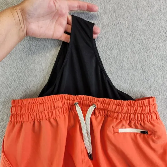Vuori Shorts Womens S Orange Clementine Short 2.0 Performance Mesh Brief Liner