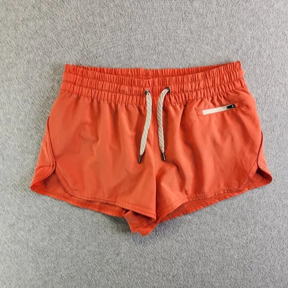 Vuori Shorts Womens S Orange Clementine Short 2.0 Performance Mesh Brief Liner