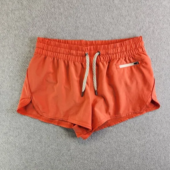 Vuori Shorts Womens S Orange Clementine Short 2.0 Performance Mesh Brief Liner
