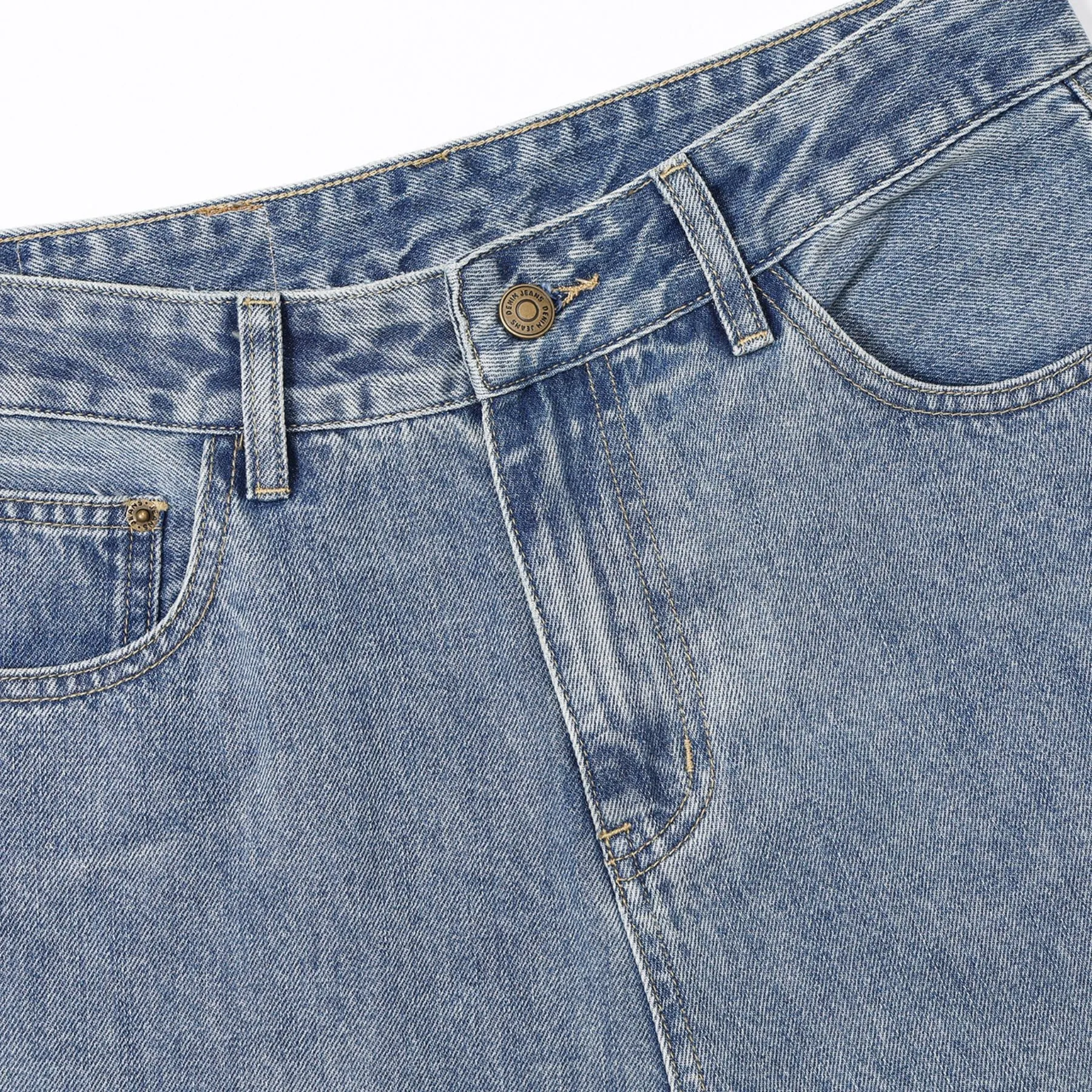Washed Vintage Blue Boyfriend Jeans