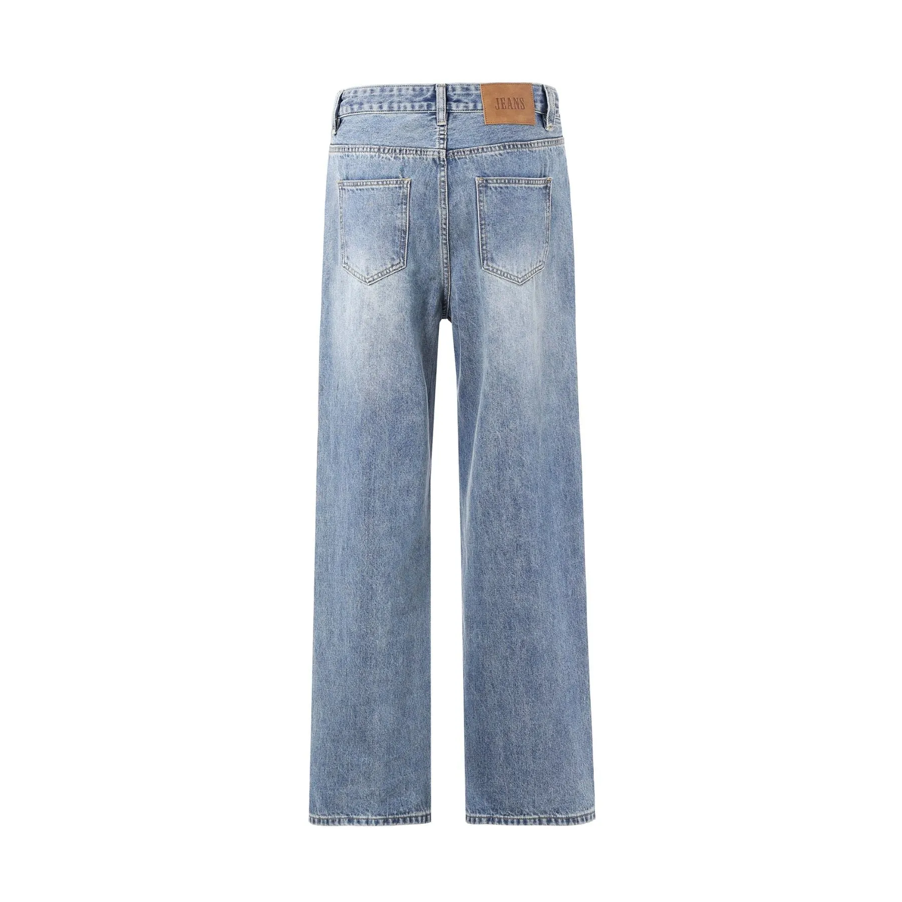 Washed Vintage Blue Boyfriend Jeans
