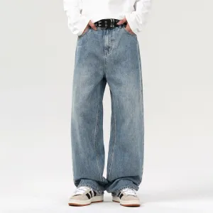 Washed Vintage Blue Boyfriend Jeans