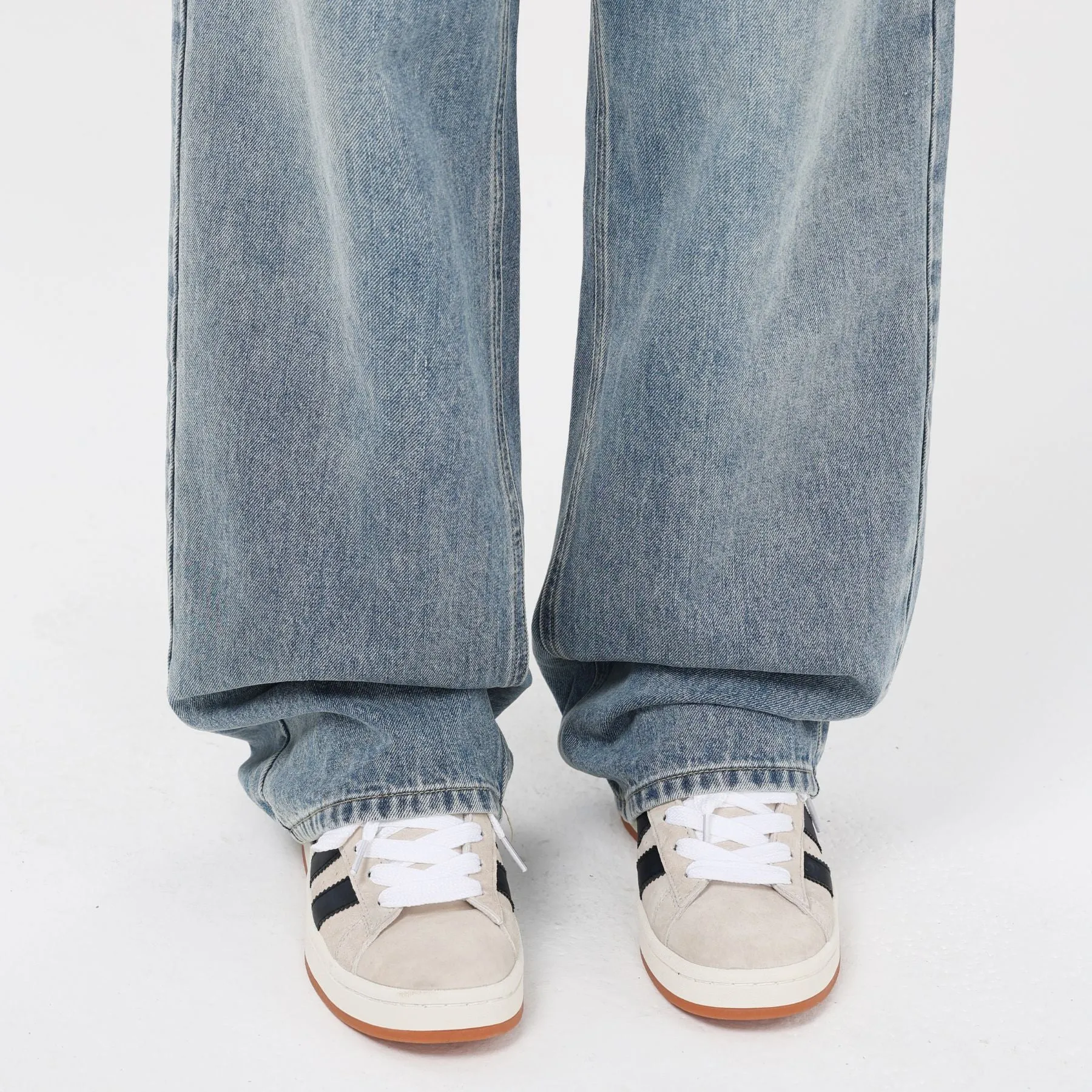 Washed Vintage Blue Boyfriend Jeans