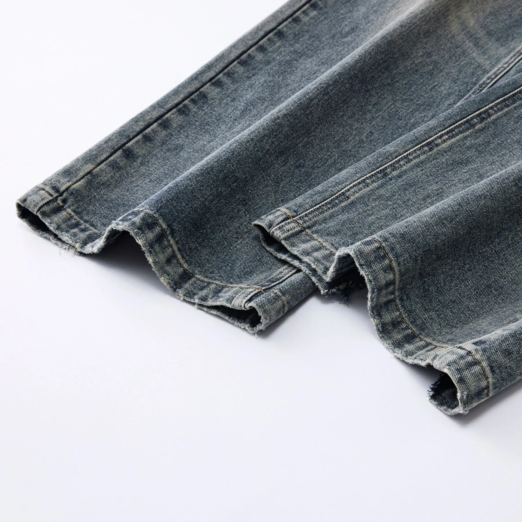 Washed Whiskers Baggy Jeans