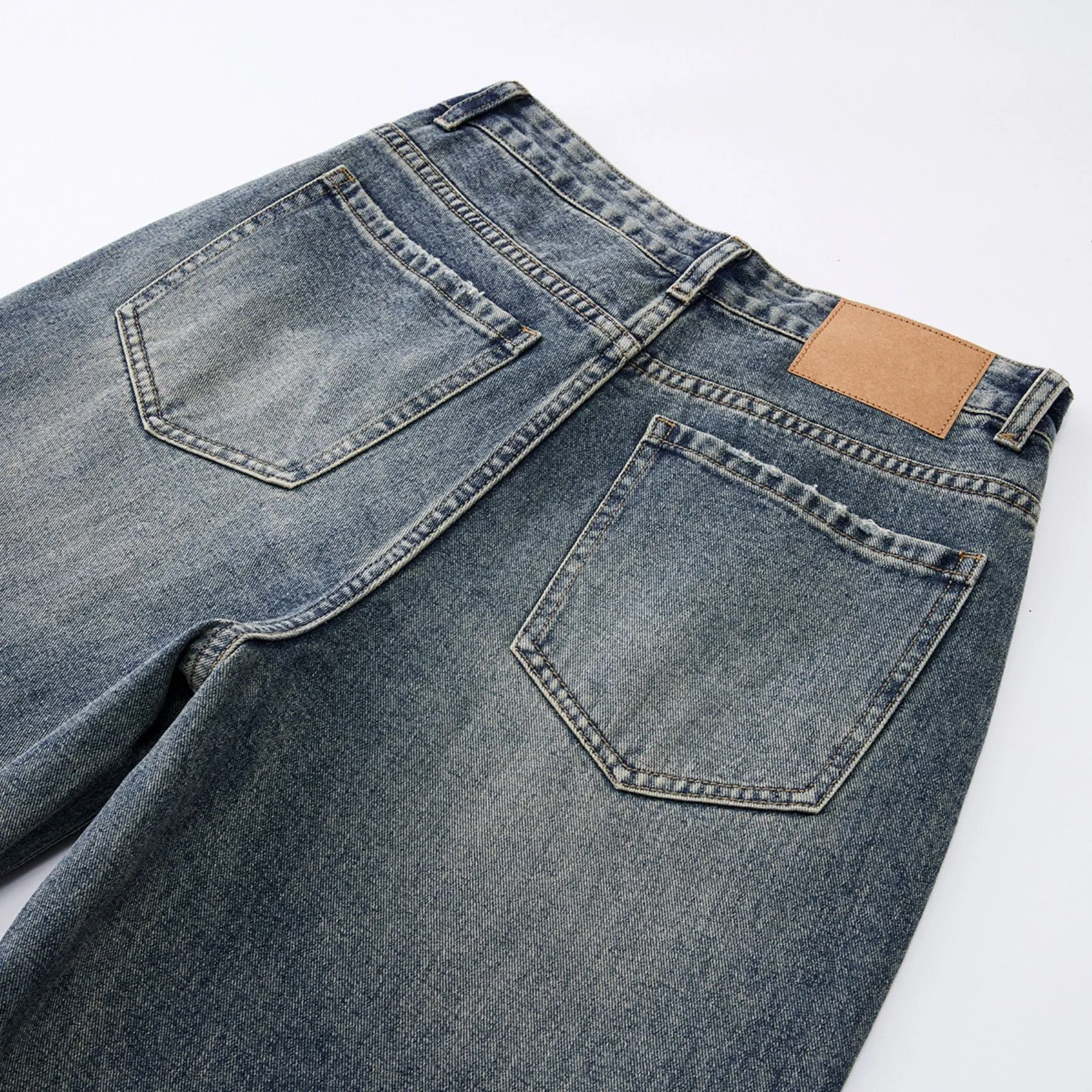 Washed Whiskers Baggy Jeans