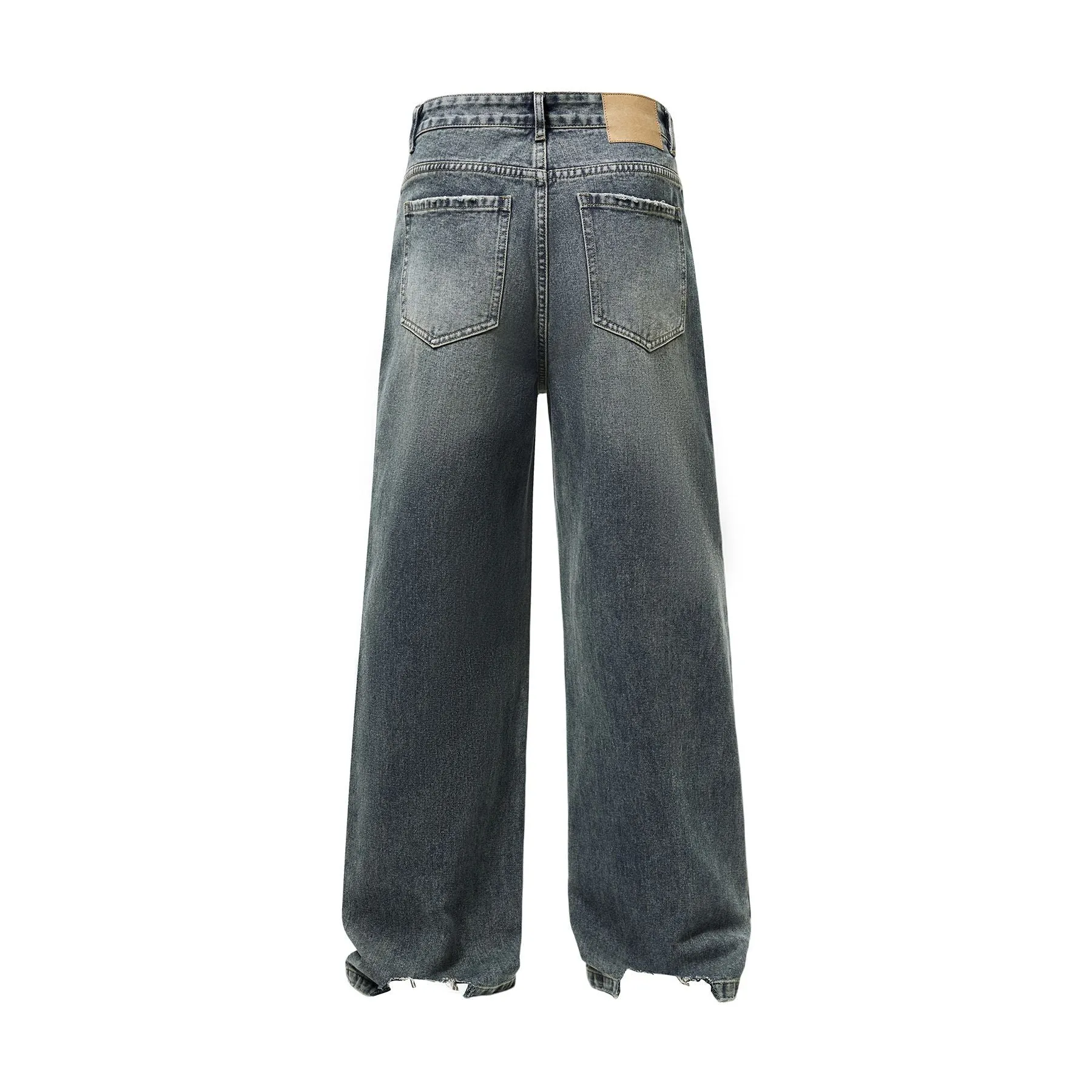 Washed Whiskers Baggy Jeans