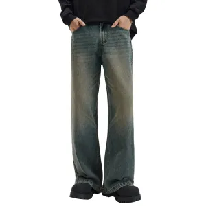 Washed Whiskers Baggy Jeans
