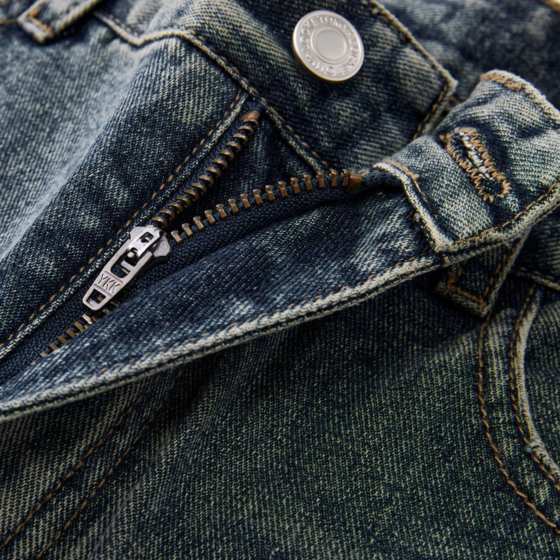 Washed Whiskers Baggy Jeans