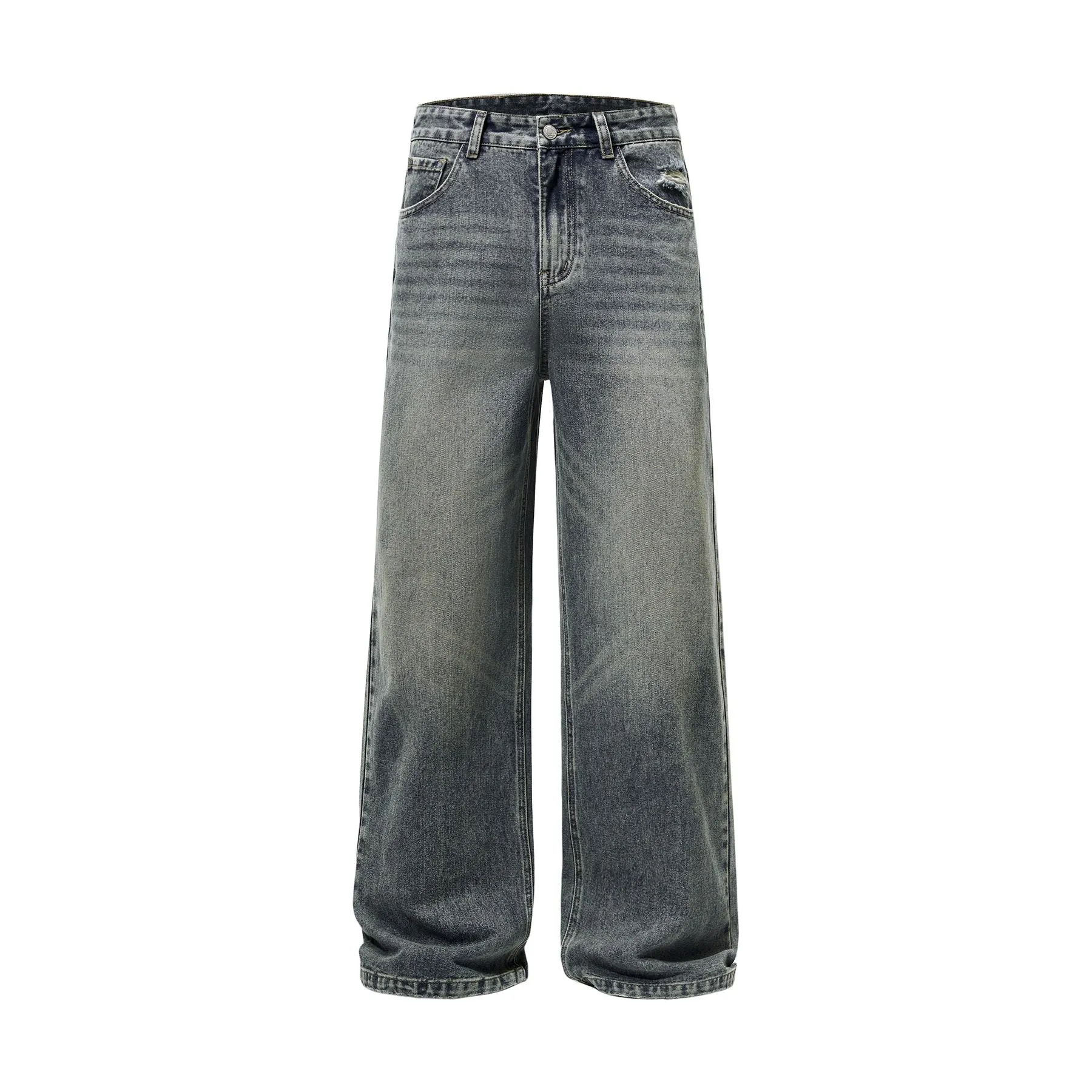Washed Whiskers Baggy Jeans