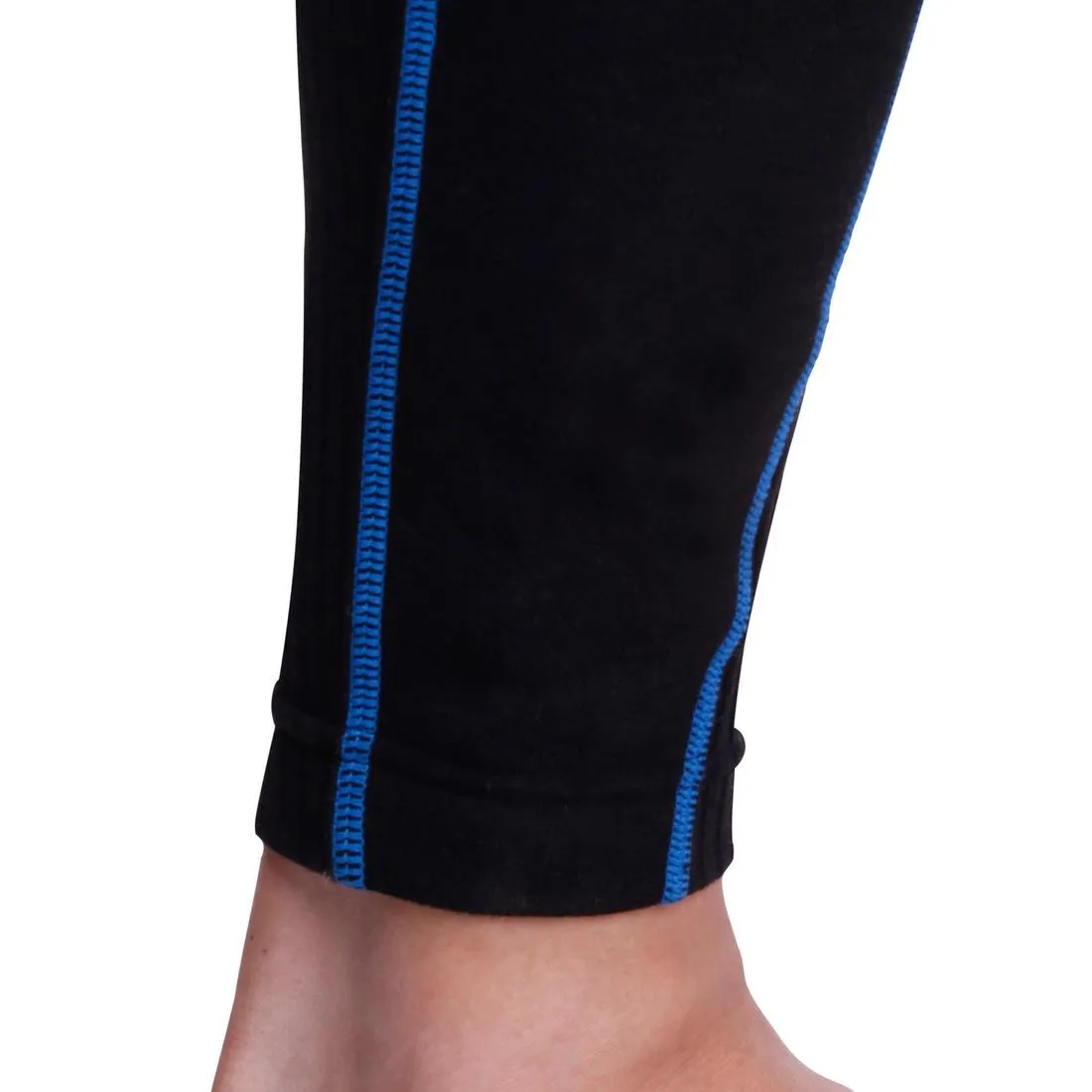 Wed'ze Xwarm Men's Ski Base Layer Trousers - Black/Blue