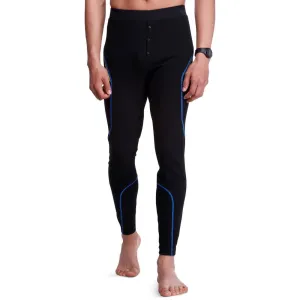 Wed'ze Xwarm Men's Ski Base Layer Trousers - Black/Blue