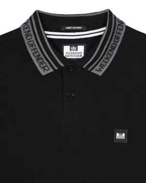 Weekend Offender Comas Polo Shirt Black/Zinc