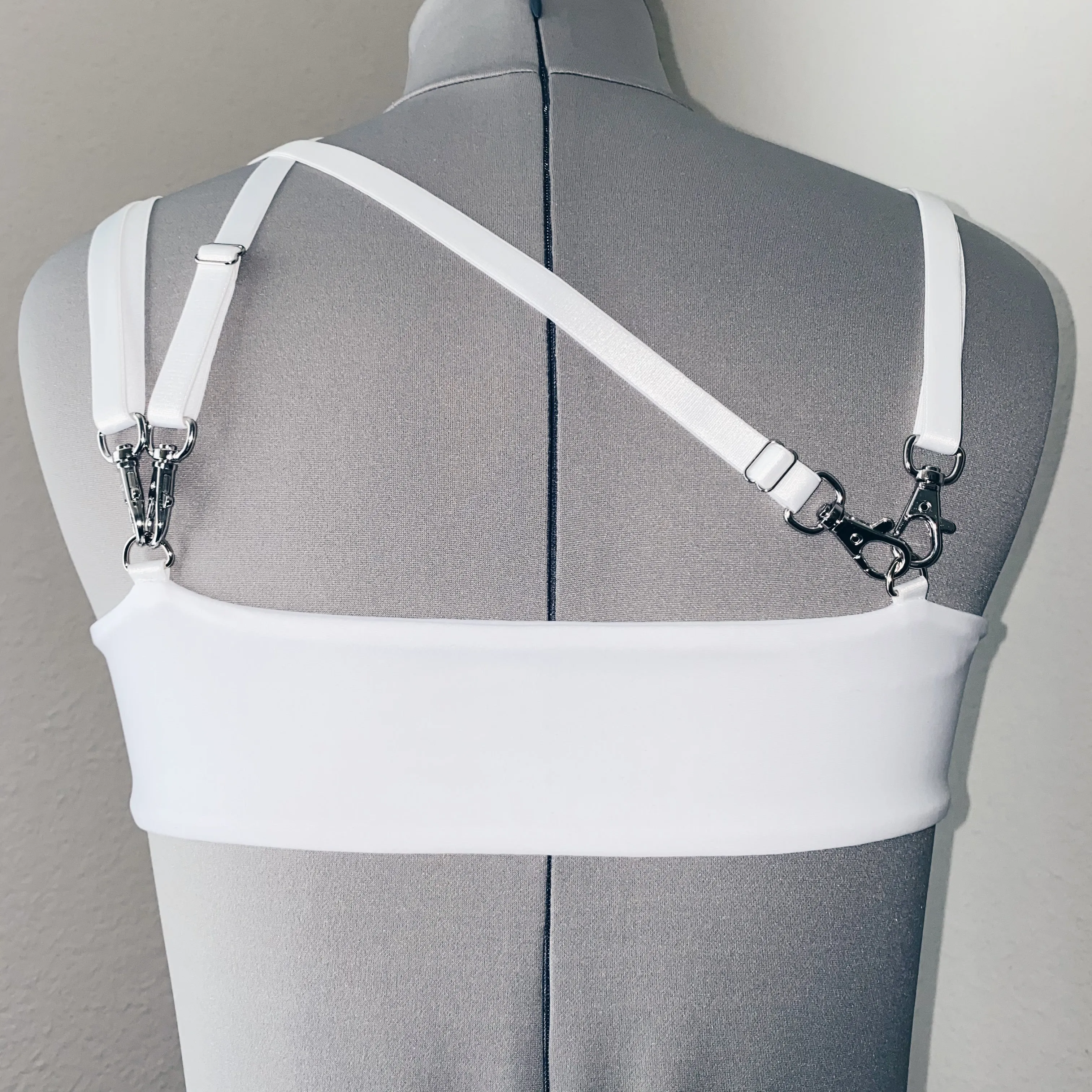 White // Asymmetrical Crop