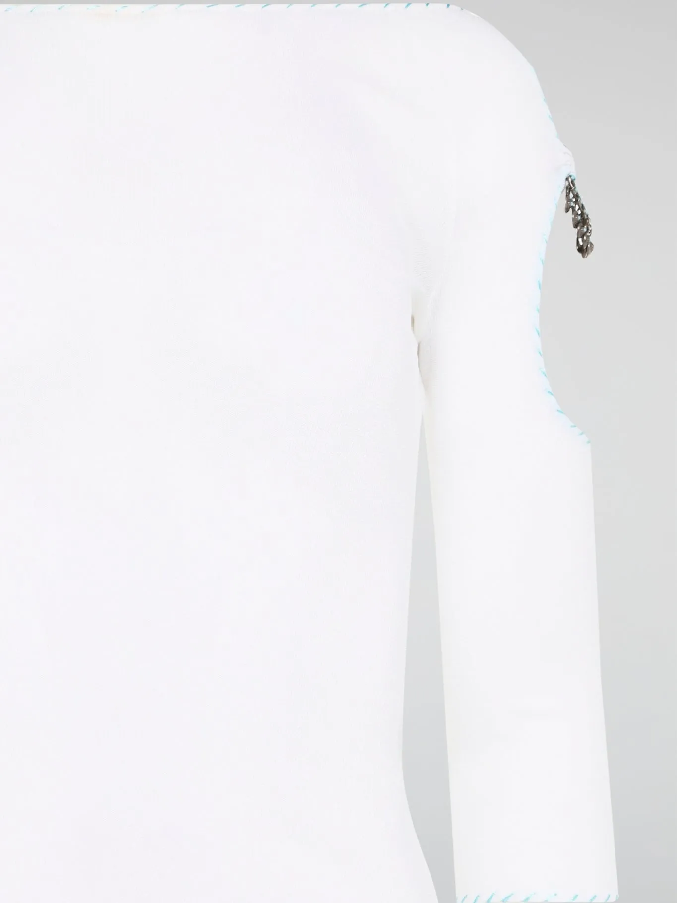 White Cut Out Top