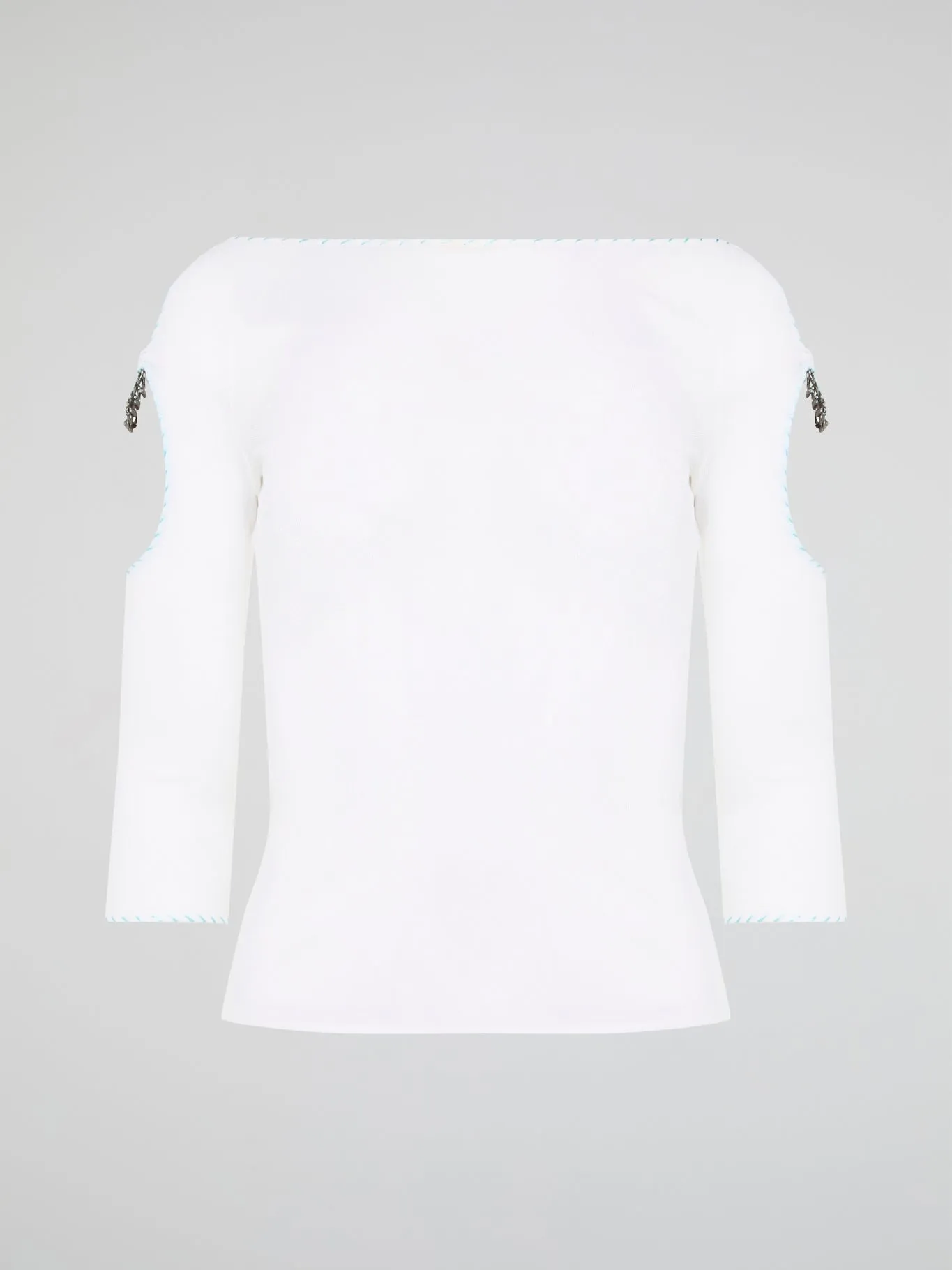 White Cut Out Top