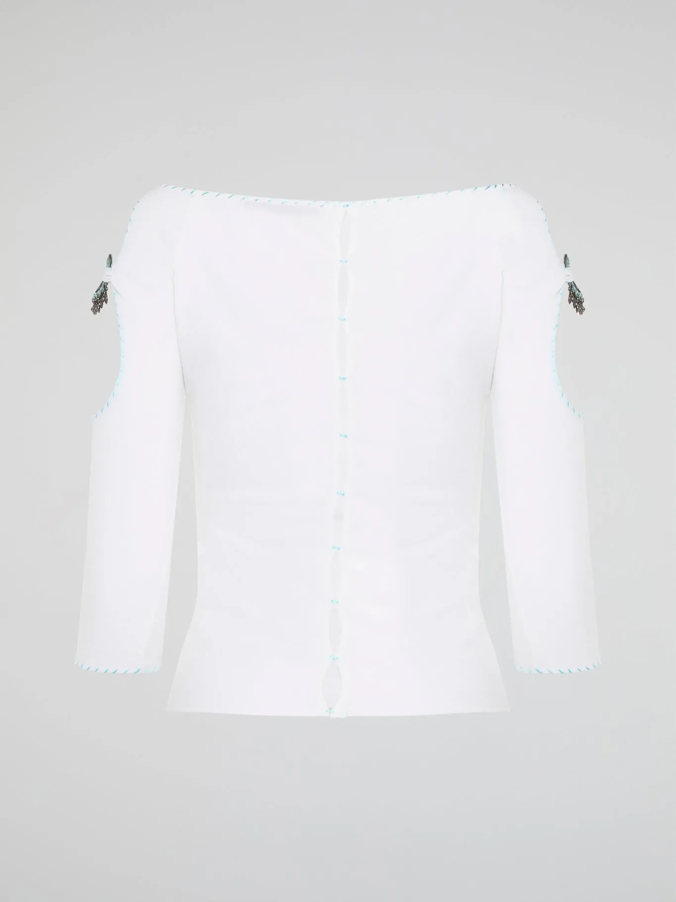 White Cut Out Top