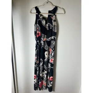 White House Black Market Black/Pink Sleeveless Long Dress Sz XXS
