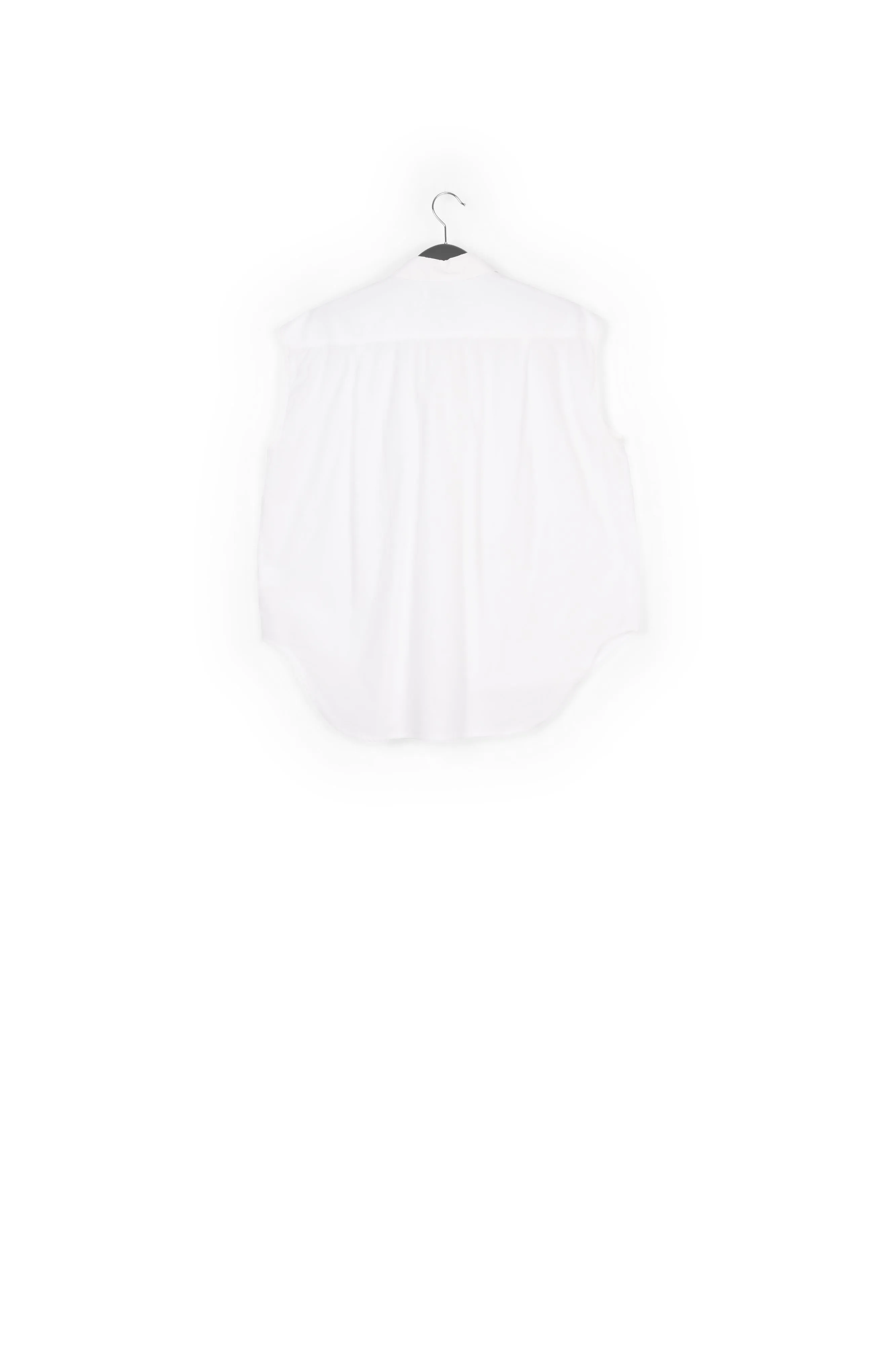 White sleeveless cotton shirt
