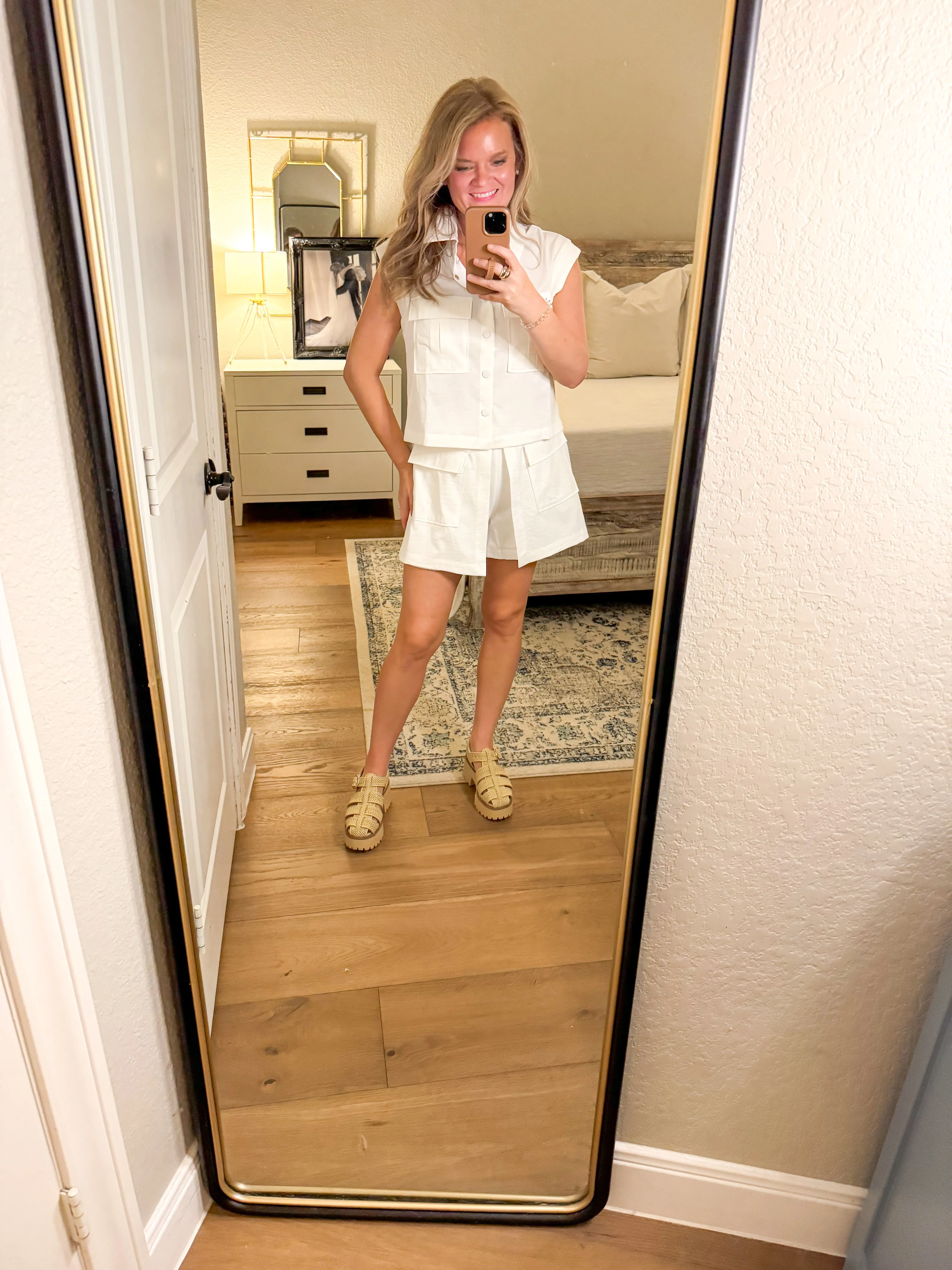 White Utility Skort Set