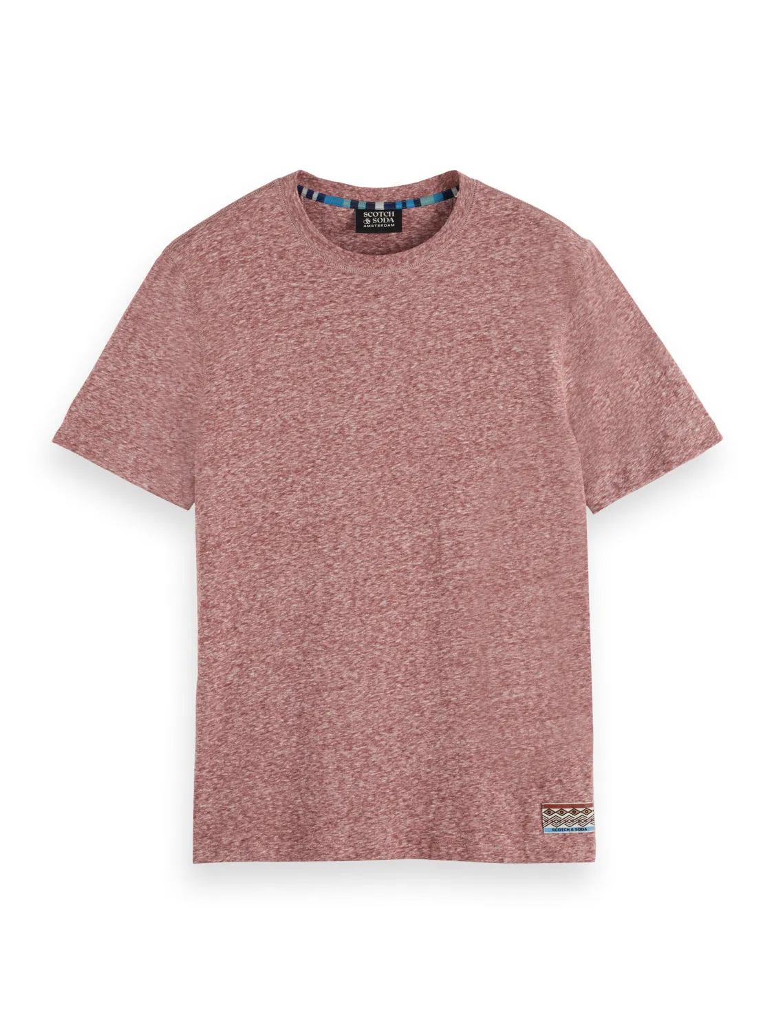 Wine Melange T-Shirt in Regular Fit